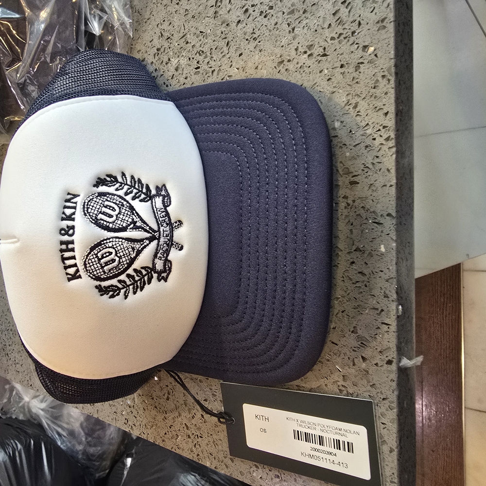Kith White and Navy Trucker Hat